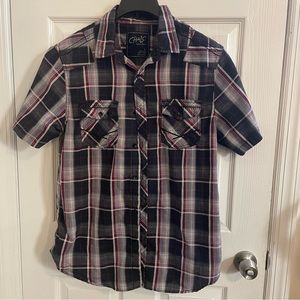 Chalc Plaid Short Sleeve Men’s Shirt